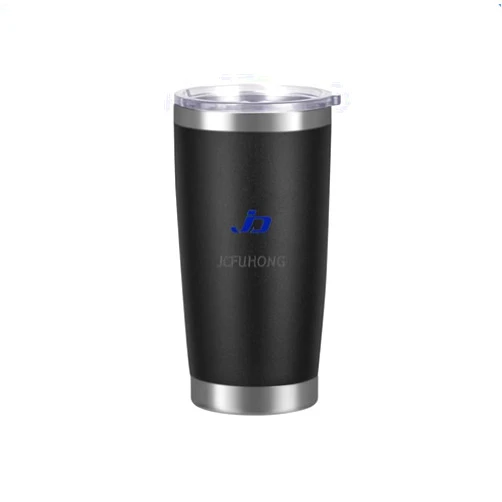 JCFUHONG 20oz Stainless Steel Car Thermos Cup - Double-Layer Insulation, Portable, Large Capacity - Office, Travel, and Outdoor - Hot & Cold Beverage Mug. (black)