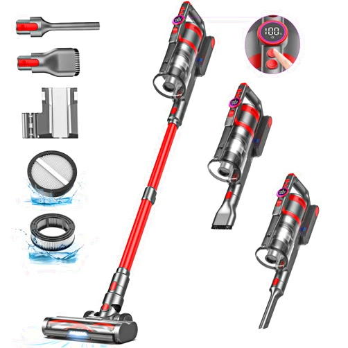 MUTGOF Cordless Vacuum Cleaner, 40Kpa/500W Vacuum Cleaners for home, Max 55 Mins Runtime,2024 Newest Dual Handle Stick Vacuum with Smart Display,Anti-Tangle Lightweight Vacuum for Pet Hair/Carpet/Hard Floor
