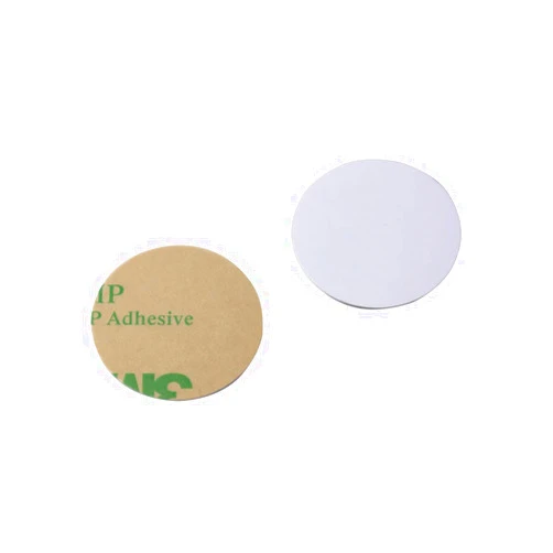 ETEKJOY 10 PCS Writable 125kHz RFID Sticker Coin Adhesive Back T5577 Proximity ID Card Token Key Tag Rewritable Dia 25mm