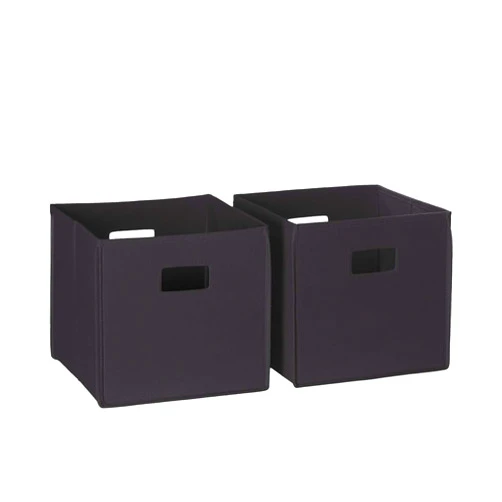 RiverRidge 2 Pc Storage Folding Bin, Black, 2 Piece