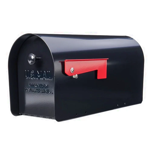 Gibraltar Mailboxes Tuff Body Large Capacity Galvanized Steel Black, Post-Mount Mailbox, TB1B0000