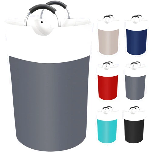 BlissTotes Laundry Basket, Laundry Hamper, Collapsible Laundry Baskets, Dirty Clothes Hamper, Waterproof Laundry Basket with Foam Protected Aluminum Handles for College Dorm, Family 75L (Grey)