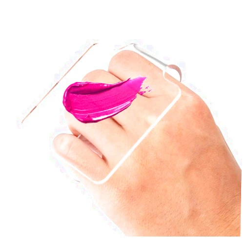Duehut 1 PCS Hand Makeup Mixing Palette Makeup Hand Palette Acrylic Nail Art Manicure Palette Eyeshadow Makeup Hand Palette Clear Makeup Palette for Makeup Blending