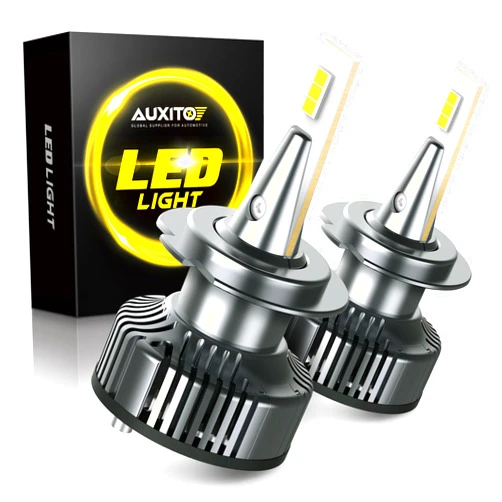 AUXITO H7 LED Light Bulbs 2025, 6000K Cool White CSP LED Chips Fog Lamps Replacement, Plug and Play, Pack of 2