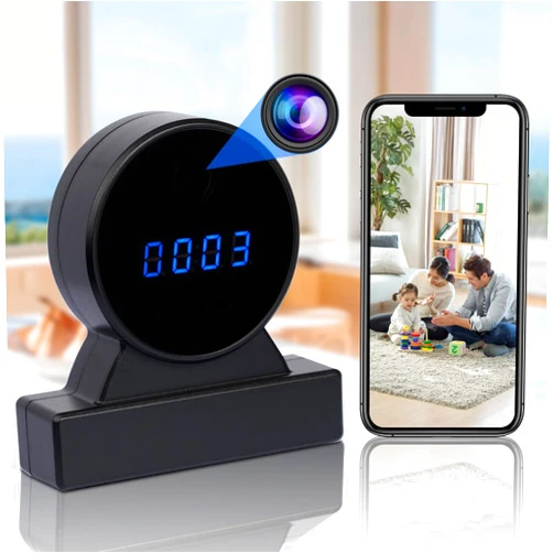 LIBREFLY Full HD 1080P Camera Clock - WiFi Mini Discreet Camera for Wireless Security Surveillance - Covert Nanny Cam - Night Vision