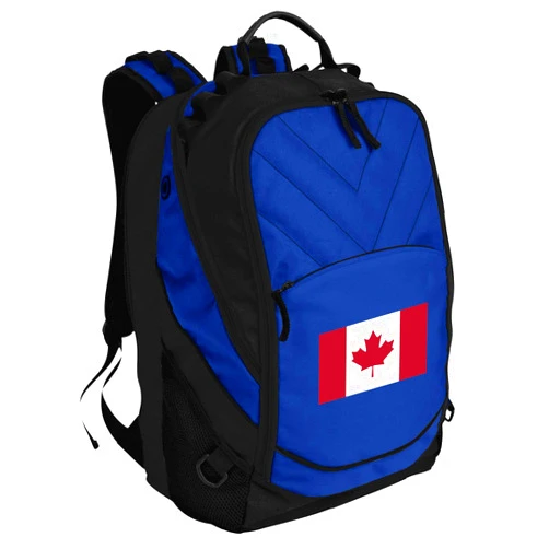 Broad Bay Canada Backpack Canadian Flag Bag w/Laptop Section