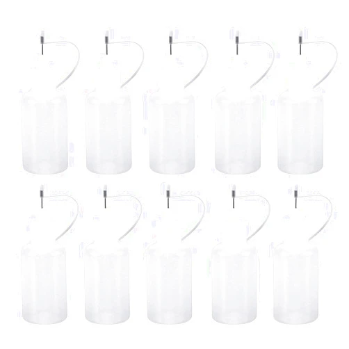 AKOAK 12 Pcs Plastic Squeezable Tip Applicator Bottle,Dropper Bottles with Needle Tip Caps for Glue/Liquid/Oil,Capacity 30ml (White cap)