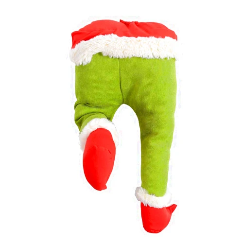 EXCEART Elf Legs for Christmas Decorations Stuffed Elf Legs Ornament Green Elf Legs Pick Christmas Tree Mantel Wreaths Car Party Decoration