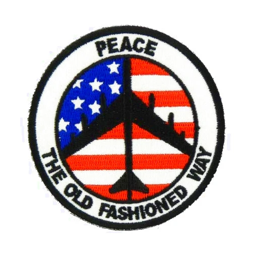 PatchStop Peace B-52 U.S. Flag Patch, Patriotic Military Patches