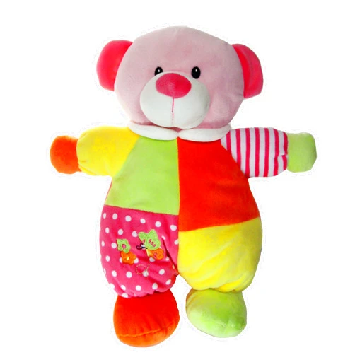 Calplush Baby World Colorful Bear Plush Animal Toy