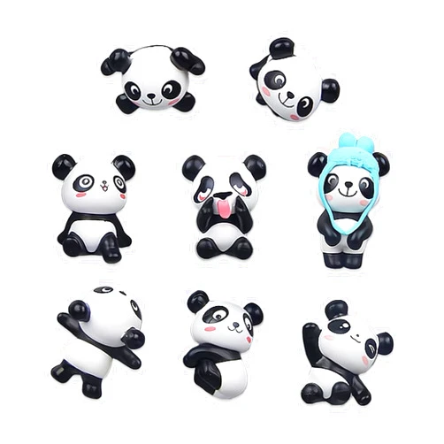 KFBlaiming Panda Refrigerator Magnets,8 Pack Decorative Fridge Magnets,3D Animals Resin Strong Cute Decorations for Home Office Whiteboard Kitchen,KFBlaiming Magnetic Funny Board Gifts for Adults