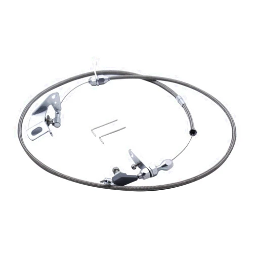 TAKPART Stainless Braided Kickdown Cable Detent Transmission Cable Compatible for Chrysler 727