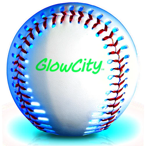 GlowCity Premium Leather LED Rechargeable Light-Up Baseball - Illuminate The Game - Nighttime Fun and Play - Sports Stuff & Gadgets for Kids Age 8 Years Old and Up - Catch Only