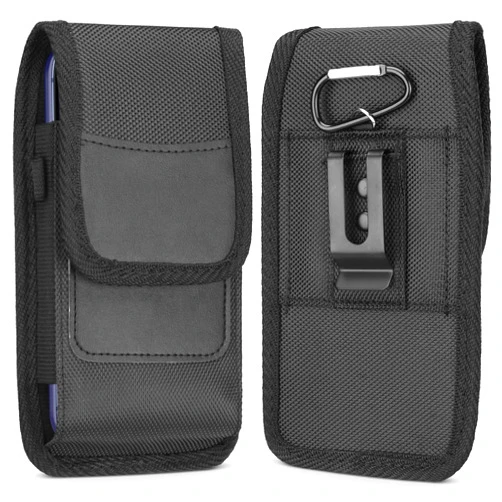 FZXSOGY Vertical Nylon Cell Phone Holster Case with Belt Clip & Hook - XXL