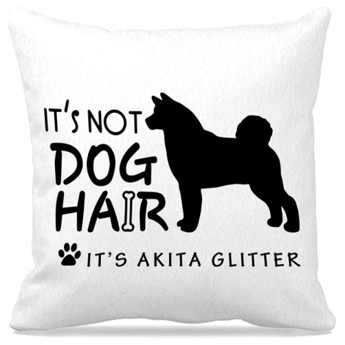 GICHUGI Akita Pillow Covers 18x18 - Akita Dog Gifts, Akita Gifts for Akita Lovers Women Men, It's not Dog Hair It's Akita Glitter Pillow Covers, Funny Akita Dog Silhouette Decorative Throw Pillow Case