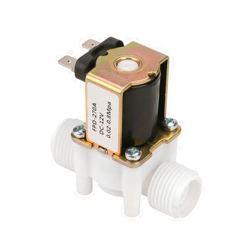 Joyzan Inlet Feed Water Solenoid Valve, DC 12V Plastic Electric Solenoid Switch Shut Off G1/2 Quick Connect Magnetic Air Normally Closed Tools Flow Control FPD 270A RO Reverse Osmosis Purifiers System