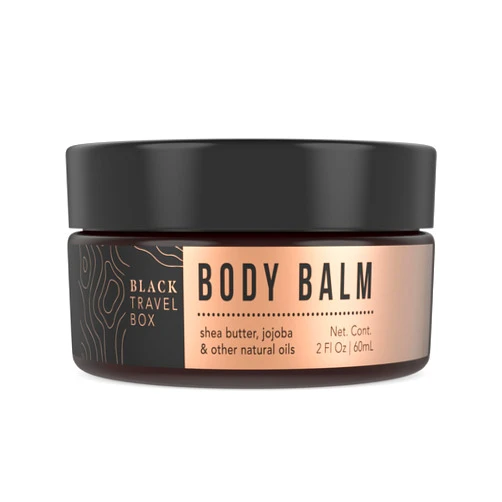 BlackTravelBox Body Balm with Mango, Shea & Cocoa Butters to Moisturize, Nourish & Rejuvenate Dry, Ashy, & Itchy Skin, TSA Friendly - 2.0 Oz