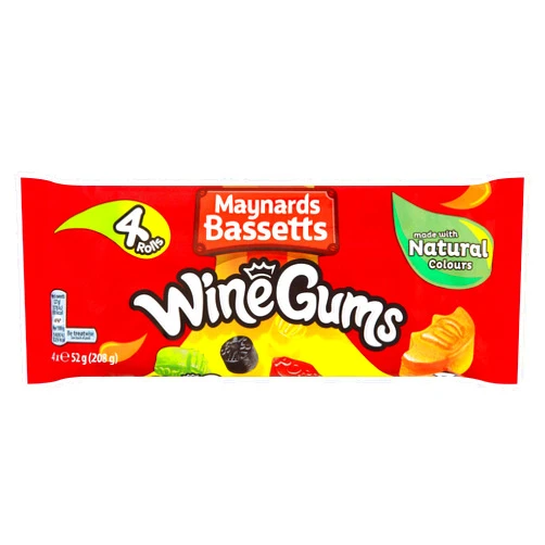 Maynards Bassetts Maynards Wine Gums Roll Original Maynards Wine Gums Pack Imported From The UK England The Very Best Of British Wine Gums Gummy Candy