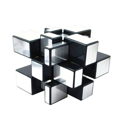 AHYUAN 3x3x3 Mirror Cube Dysmorphism Magic Speed Cube Silver 3D Puzzle Cube for Children Hand Puzzles for Adults