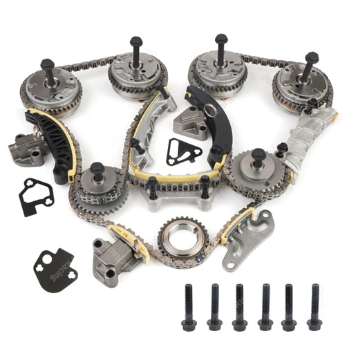 Htostar Racing Engine Timing Chain Kit with VVT Sprocket Compatible with Buick Cadillac Chevrolet GMC Pontiac Saab Saturn Suzuki Acadia Traverse Enclave Caprice Equinox 2006-2015 Replace 9-0753SVVT