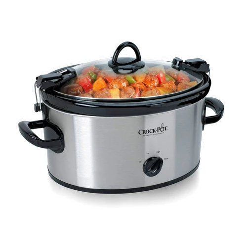 Crock-Pot Cook and Carry 6 Quart Manual Portable Slow Cooker and Food Warmer, Stainless (SCCPVL600-S)