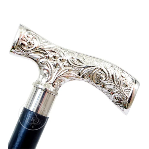Humaira Nautical Antique Brass Walking Stick Deluxe Walking Cane Beautiful Brass Silver Handle Walking Stick for Men and Women Gift