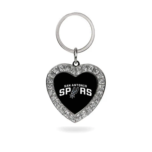 Rico Industries NBA Basketball Rhinestone Heart Keychain - Great Accessory