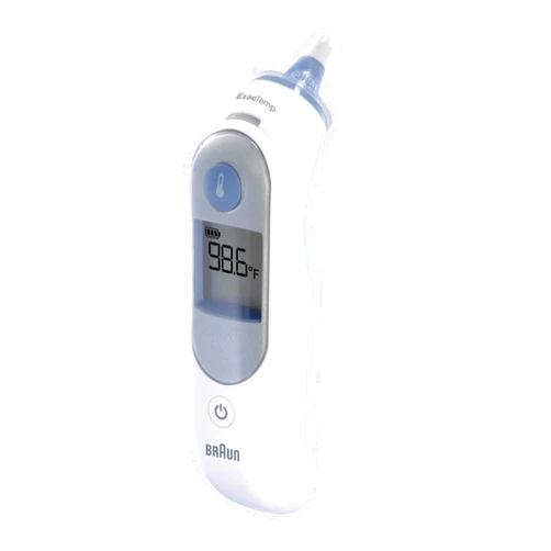Vicks Braun Digital Ear Thermometer for Babies, Kids, Toddlers and Adults, ThermoScan 5 IRT6500, Display is Digital and Accurate, Thermometer for Precise Fever Tracking at Home