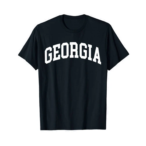 US College Campus High School University Designs Georgia US College Font Proud American USA States T-Shirt