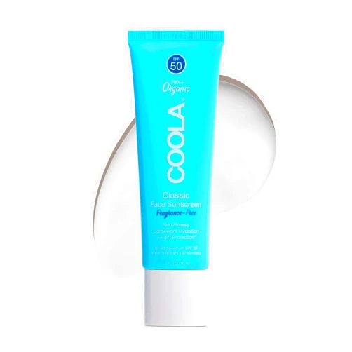COOLA Organic Face Sunscreen SPF 50 Sunblock Lotion, Dermatologist Tested Skin Care for Daily Protection, Vegan and Gluten Free, Fragrance Free, 1.7 Fl Oz.