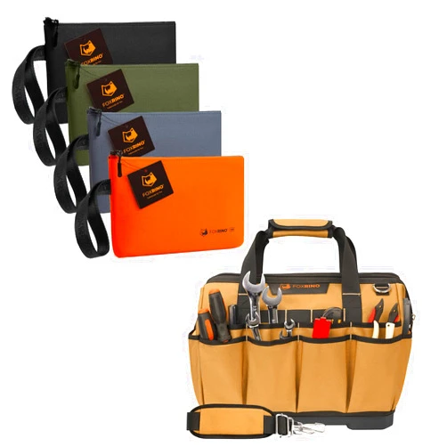 Foxrino 1150 Small Tool Bag & 16 Inch Wide-Mouth Tool Bag