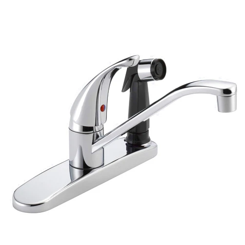 Peerless Core Single-Handle Kitchen Faucet with Side Sprayer, Chrome Kitchen Sink Faucet, Kitchen Faucet with Pull Out Sprayer, Chrome P114LF
