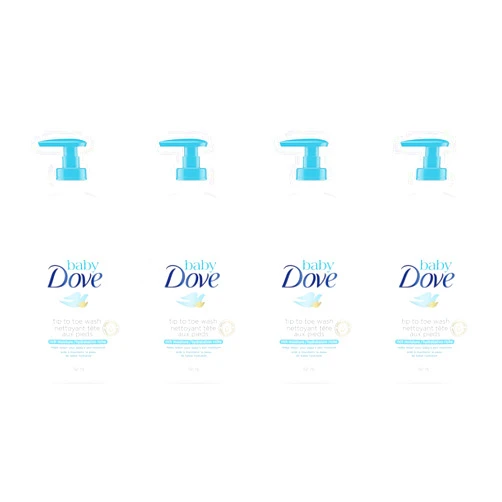 Baby Dove Tip To Toe Wash Rich Moisture - 13 oz, Pack of 4