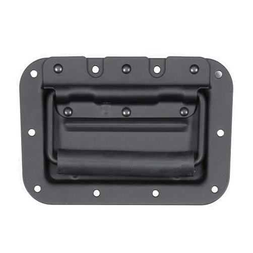 Reliable Hardware Company RH-0511BK-A Medium Spring Loaded Recessed Handle, 10 Hole, Black