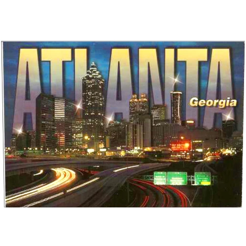Flag Fridge Refrigerator Magnets Georgia USA United States Fridge Refrigerator Magnets (1 Piece, Style: Atlanta #U2)