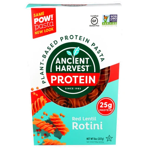 ANCIENT HARVEST Pasta Rotini Red Lentil, 8 oz