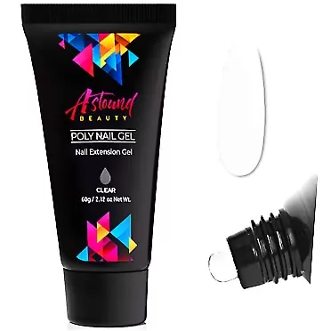 Astound Beauty Polygel - 60g Single Polygel for Nail Extension (Clear)