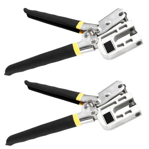 JEUIHAU 2 Pack 10 Inch Stud Crimper Pliers, Single Hand Stud Crimper Punch Lock Crimper Keel Forceps Fastening Tool, for Plaster Keel Board Drywall Decoration Projects1