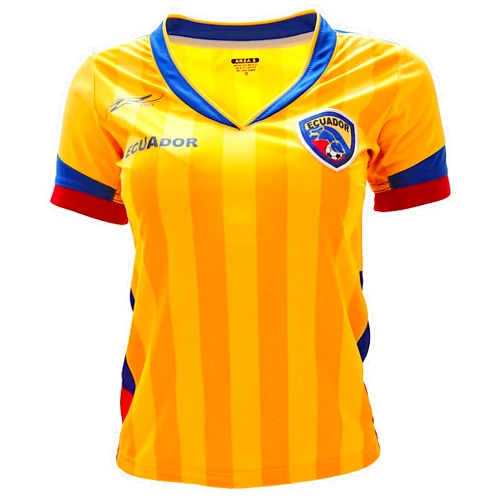 ARZA Women’s Ecuador‑Inspired Soccer Fan Jersey – Yellow Short Sleeve Lightweight Football Shirt