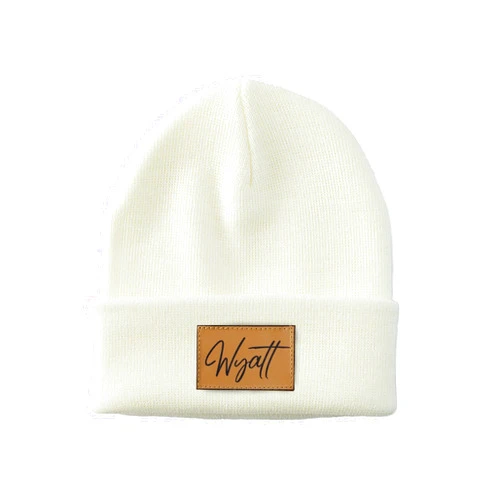Littlebeemocs Custom Name Beanie Hat for Baby, Infant, Toddler, Kids, Child, Boys and Girls, Adult, Family, Peronalized