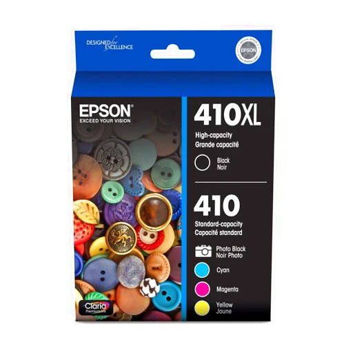 EPSON 410 Claria Premium Ink High Capacity Black & Standard Color Cartridge Combo Pack (T410XL-BCS) Works with Expression Premium XP-530, XP-630, XP-640, XP-7100, XP-830