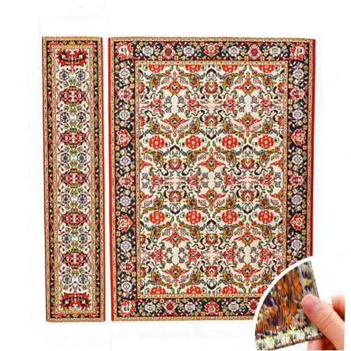iLAND Miniature Dollhouse Accessories of Woven Dollhouse Rug 9.4” x 5.7” 9.2