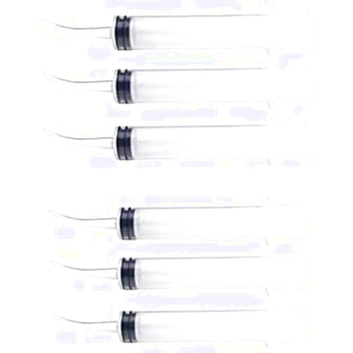 BlessPet Disposable Elbow Syringe Irrigation Syringe Curved Tip Syringes - Set of 6