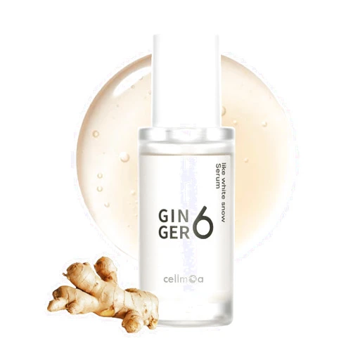 CELLMOA GINGER6 Ginger 6 Like White Snow Face Serum, 30ml – 70% Ginger Water, Deep Hydration, Anti-Aging, with Niacinamide, and Hyaluronic Acid, Revitalizing Korean Skincare