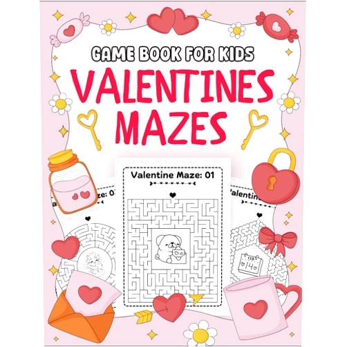 By Fenno Jelt (Author) Valentines Mazes for Kids: Great Valentine's Day Gifts for Kids Boys, Girls With Over 99 Mazes Puzzle to Boost Children's Thinking & Brain Power (Valentines Gifts For Kids 8-12)