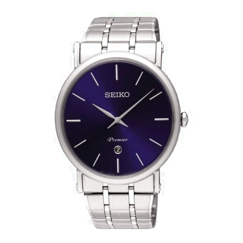 Seiko Premier Mens Analog Quartz Watch with Stainless Steel Bracelet SKP399P1