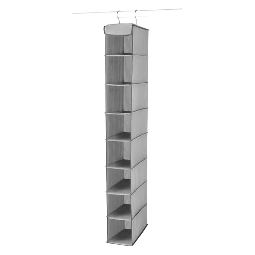 Whitmor Hanging Shoe Shelves - 8 Section - Closet Organizer - Grey