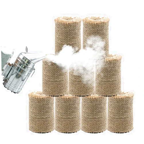 ECRIZA Natural Bee Smoker Fuel for Beekeeping, Bee Smoker Pellets for Beekeeping, Dadant Bee Smoker for Beekeeping, Jute Burlap Smoker Fuel, Easy to Light Produce Produces Light, Cool Smoke
