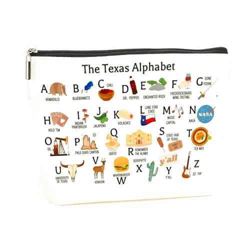 Decohim Cute Texas State Souvenirs Gifts Makeup Bag Texas Themed Gifts for Women Her Sister Daughter Mom Friends Coworkers Aunt Niece Friendship Birthday Christmas