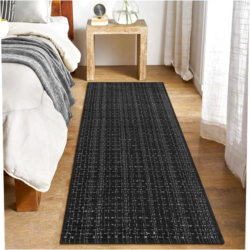 Nailttos Boho Washable Runner Rug, 2' x 4.3' Washable Bathroom Runner Rug, Hand Woven Cotton Reversible Kitchen Mats Bath Rugs for Bathroom Bedroom Hallway Doorway